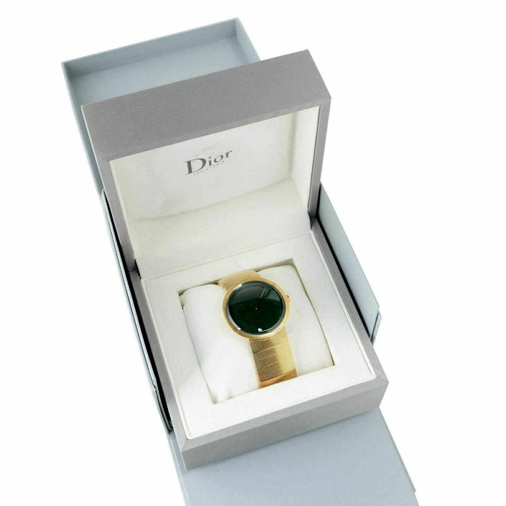 Christian Dior Malachite Dial Swiss Gold Watch - Picture 5 of 6
